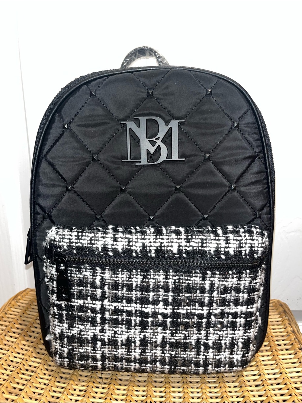 BADGLEY MISCHKA Diamond quilted nylon backpack NWT